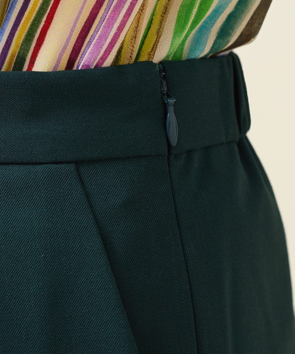 GBLJT32330 Sybilla(シビラ) ストレッチウールタックパンツ グリーン