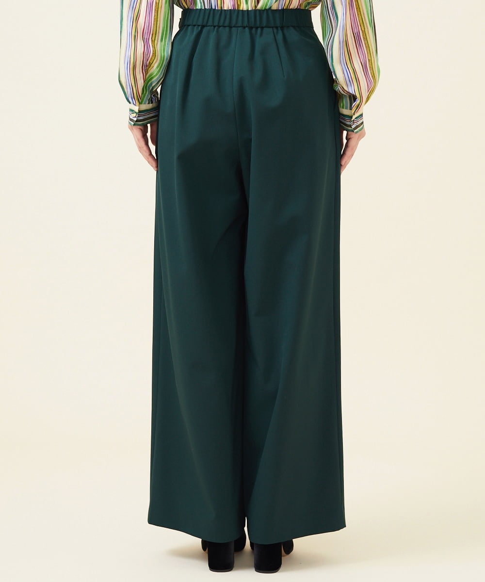 GBLJT32330 Sybilla(シビラ) ストレッチウールタックパンツ グリーン