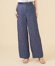 GBLJV09330 Sybilla(シビラ) リネンシャンブレーデニムパンツ ブルー