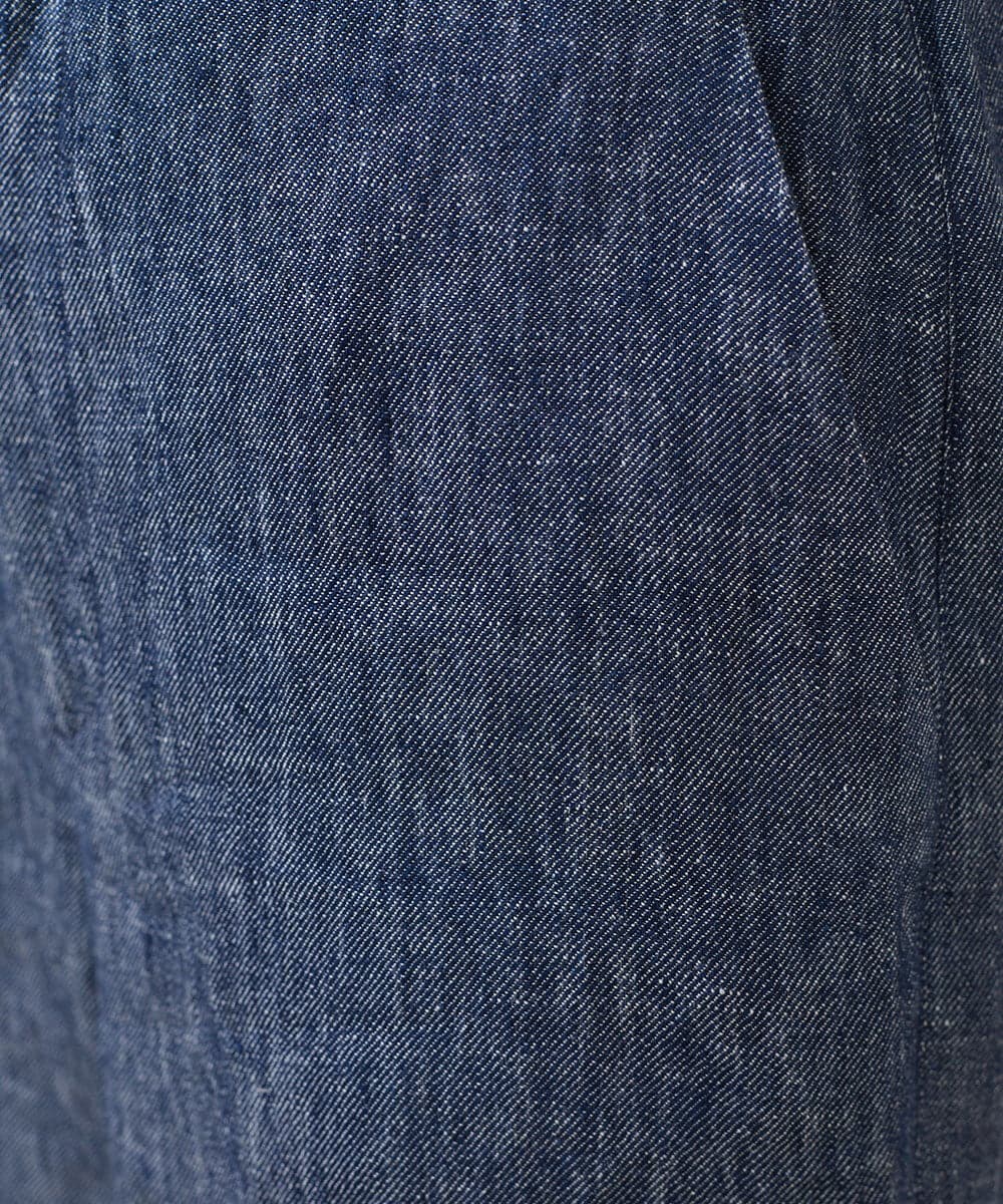GBLJV09330 Sybilla(シビラ) リネンシャンブレーデニムパンツ ブルー