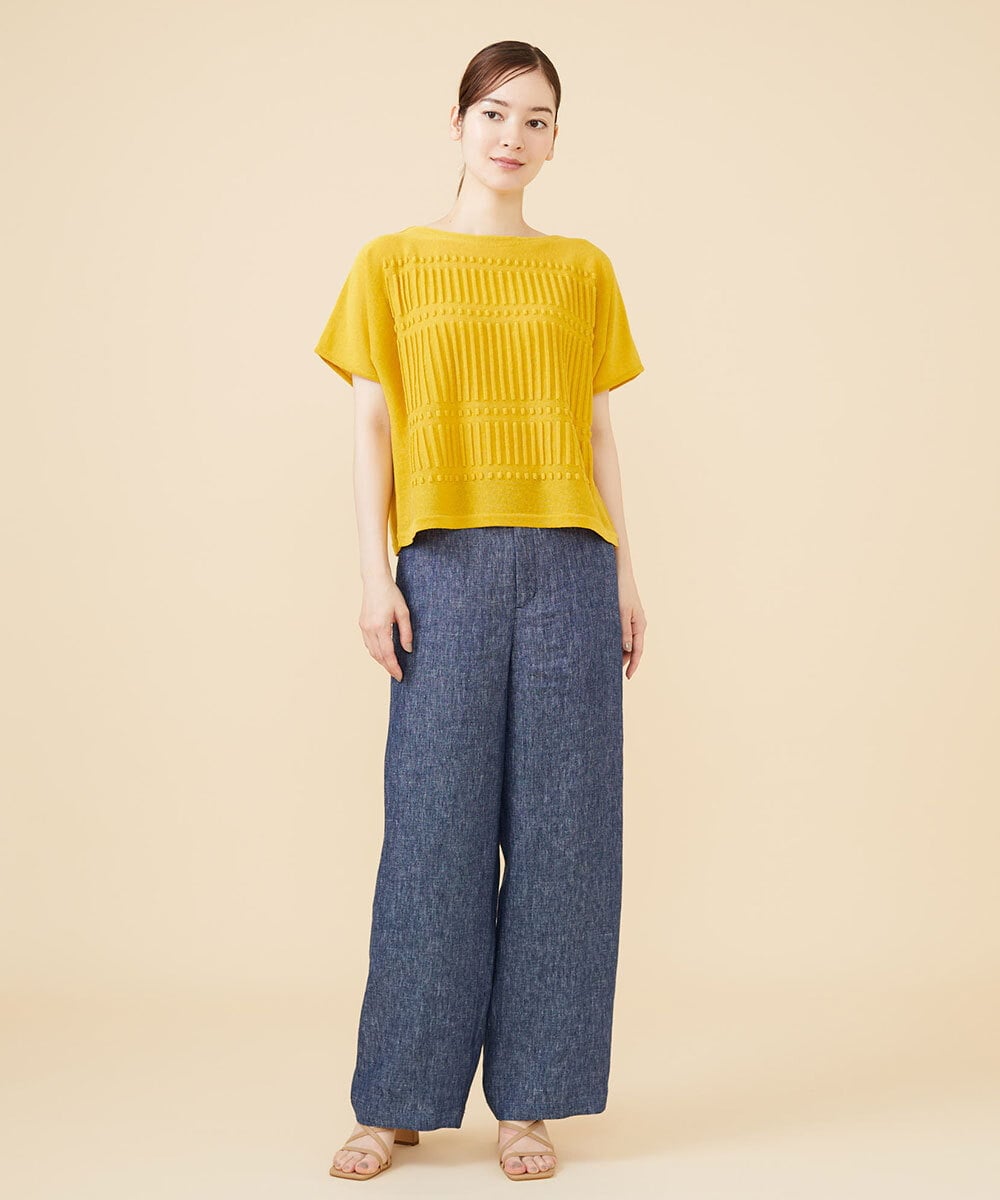 GBLJV09330 Sybilla(シビラ) リネンシャンブレーデニムパンツ ブルー