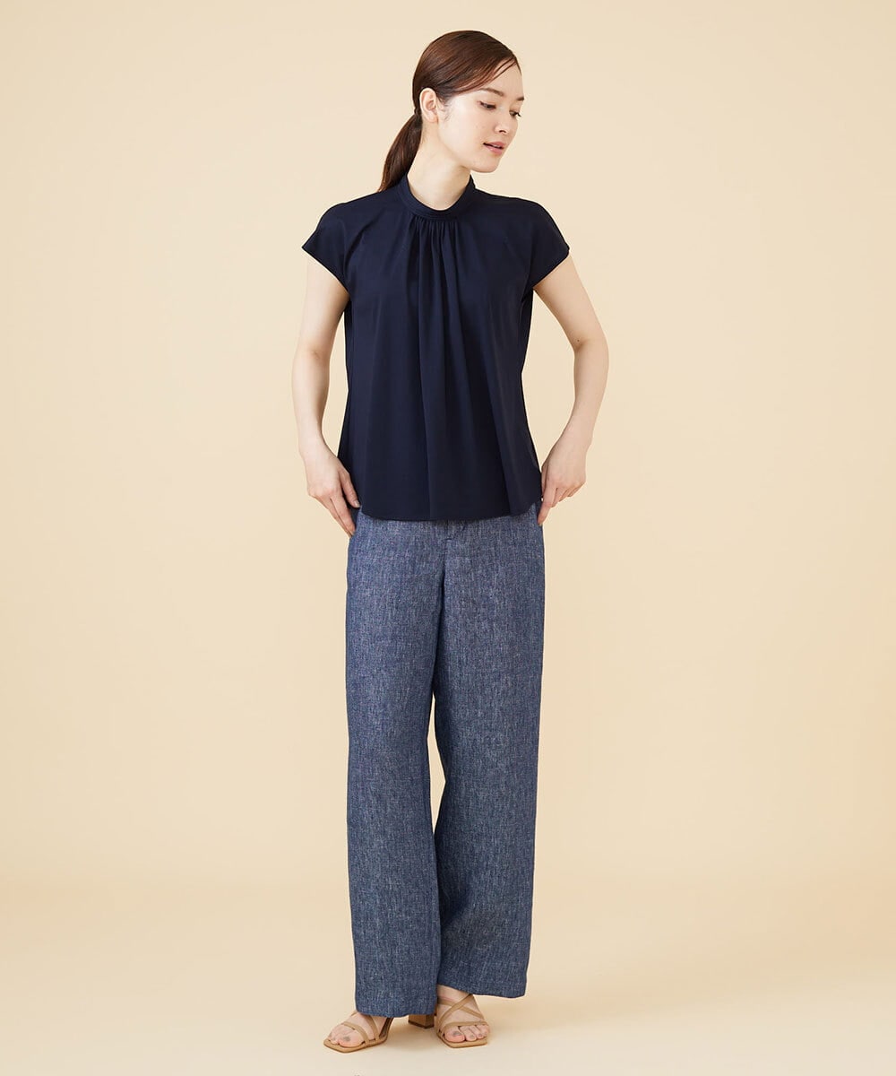 GBLJV09330 Sybilla(シビラ) リネンシャンブレーデニムパンツ ブルー