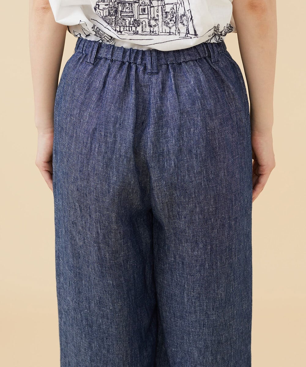 GBLJV09330 Sybilla(シビラ) リネンシャンブレーデニムパンツ ブルー