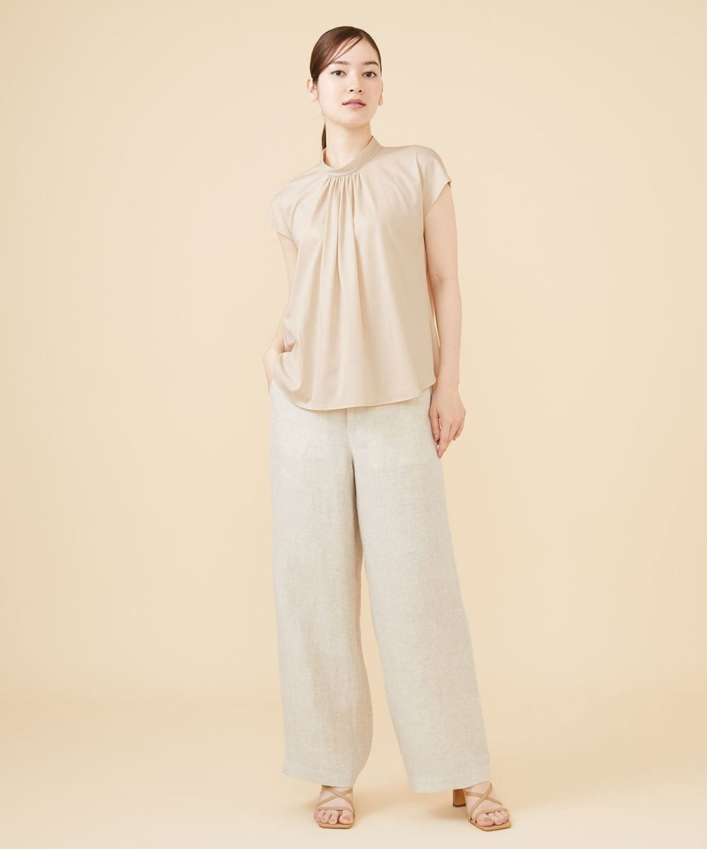 GBLJV09330 Sybilla(シビラ) リネンシャンブレーデニムパンツ ベージュ