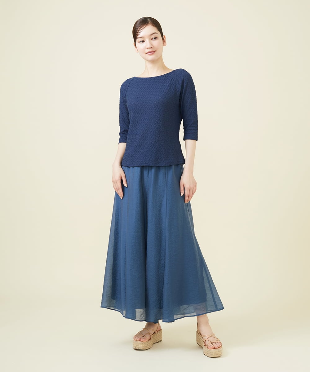 GBLJW54230 Sybilla(シビラ) シームフレアパンツ ブルー