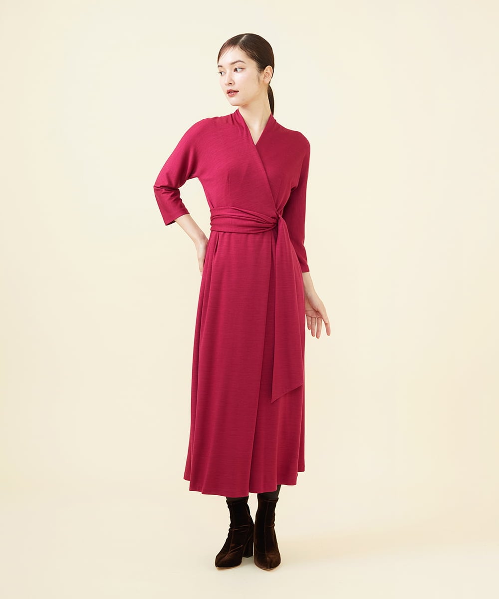 GBPAB13700 Sybilla(シビラ) 【メディア着用】【SMART DRESS】ラップジャージードレス ピンク