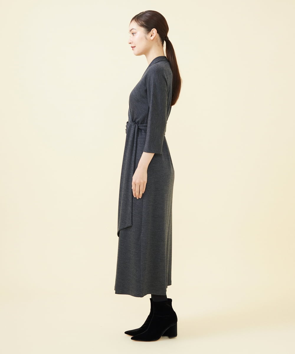 GBPAB13700 Sybilla(シビラ) 【メディア着用】【SMART DRESS】ラップジャージードレス グレー