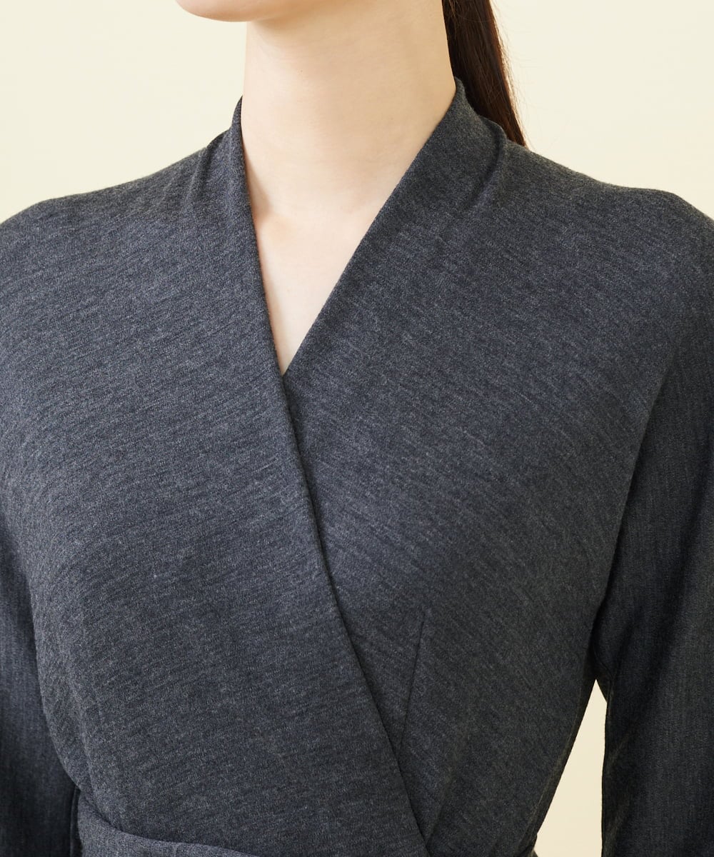 GBPAB13700 Sybilla(シビラ) 【メディア着用】【SMART DRESS】ラップジャージードレス グレー