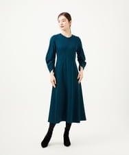 GBPAE32630 Sybilla(シビラ) フォルムスリーブジャージードレス ブルーグリーン