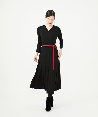 GBPAG06500 Sybilla 配色ベルトジャージードレス