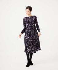 GBPAG31540 Sybilla(シビラ) スミレプリントジャージードレス ブラック系