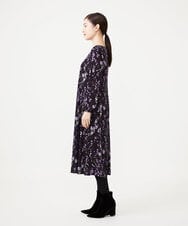 GBPAG31540 Sybilla(シビラ) スミレプリントジャージードレス ブラック系