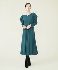 GBPAS43500 Sybilla(シビラ) パワーショルダーワンピース グリーン