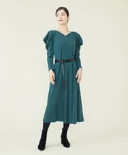 GBPAS43500 Sybilla(シビラ) パワーショルダーワンピース グリーン