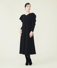 GBPAS43500 Sybilla(シビラ) パワーショルダーワンピース ブラック