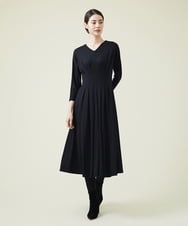 GBPAT20500 Sybilla(シビラ) タックデザインジャージードレス ブラック