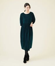 GBPAV68530 Sybilla(シビラ) フロッキーチュールコクーンドレス グリーン