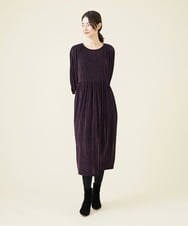 GBPAV68530 Sybilla(シビラ) フロッキーチュールコクーンドレス パープル