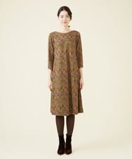 GBPAV73690 Sybilla(シビラ) ジオメトリック刺繍ジャージードレス グリーン