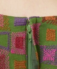 GBPAV73690 Sybilla(シビラ) ジオメトリック刺繍ジャージードレス グリーン