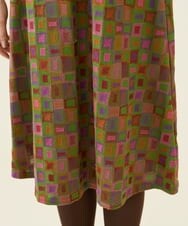 GBPAV73690 Sybilla(シビラ) ジオメトリック刺繍ジャージードレス グリーン
