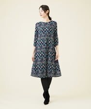 GBPAV73690 Sybilla(シビラ) ジオメトリック刺繍ジャージードレス ブラック