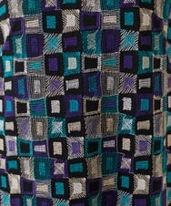 GBPAV73690 Sybilla(シビラ) ジオメトリック刺繍ジャージードレス ブラック