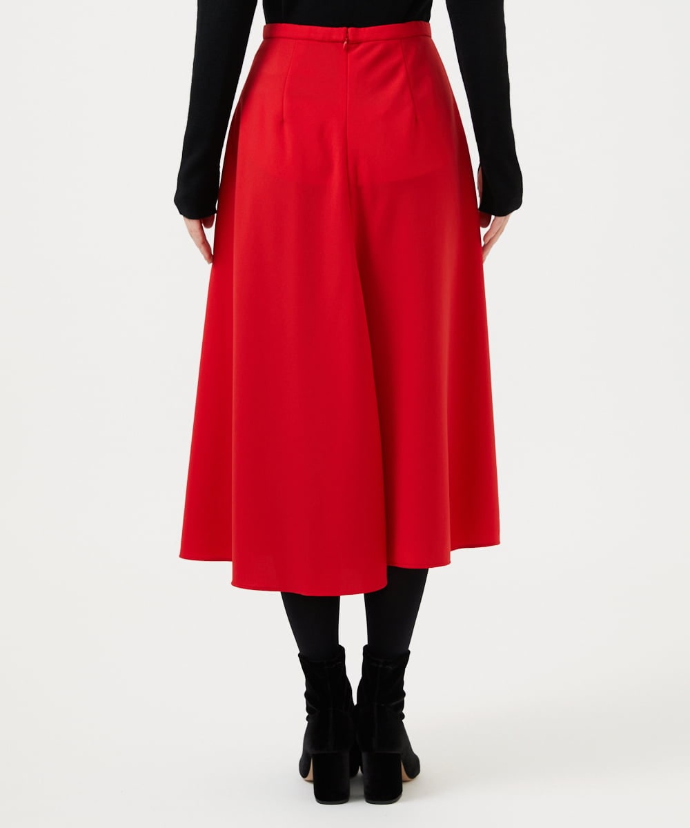 GBPCD01630 Sybilla(シビラ) スリットレイヤードドレス ブラック×レッド