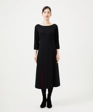 GBPCD01630 Sybilla(シビラ) スリットレイヤードドレス ブラック×レッド