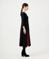 GBPCD01630 Sybilla(シビラ) スリットレイヤードドレス ブラック×レッド