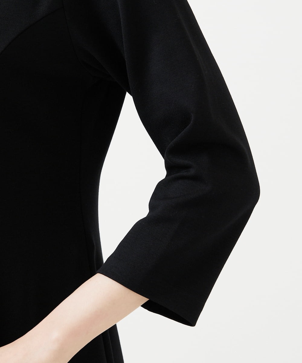 GBPCD01630 Sybilla(シビラ) スリットレイヤードドレス ブラック×レッド