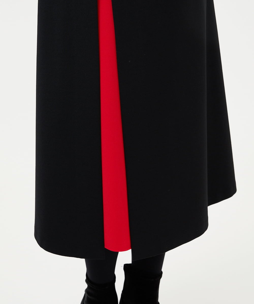 GBPCD01630 Sybilla(シビラ) スリットレイヤードドレス ブラック×レッド