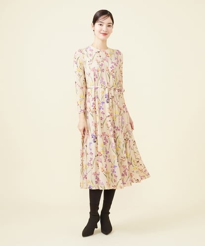 GBPCV10500 Sybilla アイリスプリントジャージードレス