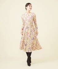 GBPCV10500 Sybilla(シビラ) アイリスプリントジャージードレス ベージュ