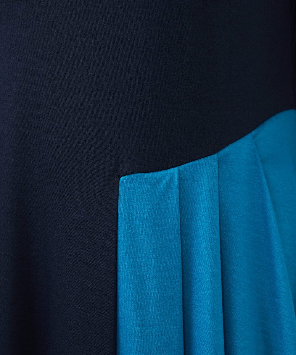 GBPEE04540 Sybilla(シビラ) バイカラージャージードレス ブルー系