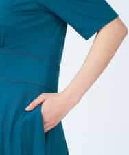 GBPEN16590 Sybilla(シビラ) 【sybilla the dress】ステッチデザインドレス ブルーグリーン