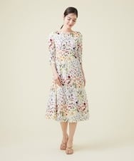 GBPES83450 Sybilla(シビラ) デジタルフラワープリントワンピース アイボリー