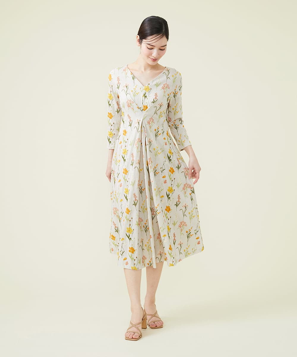 スプリングフラワー刺繍ジャージードレス(ワンピース) | Sybilla 