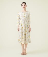 GBPEU82630 Sybilla(シビラ) スプリングフラワー刺繍ジャージードレス グレージュ