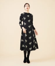 GBPEV16630 Sybilla(シビラ) スズラン刺繍ジャージードレス ブラック