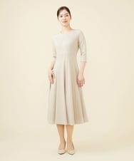GBPEW19590 Sybilla(シビラ) Vネック切り替えジャージードレス ライトベージュ