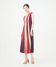 GBPGB44630 Sybilla(シビラ) パッチワークストライプドレス レッド系