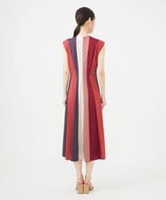 GBPGB44630 Sybilla(シビラ) パッチワークストライプドレス レッド系