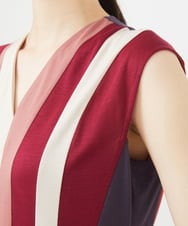 GBPGB44630 Sybilla(シビラ) パッチワークストライプドレス レッド系