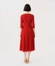 GBPGD01600 Sybilla(シビラ) ドットプリントジャージードレス レッド