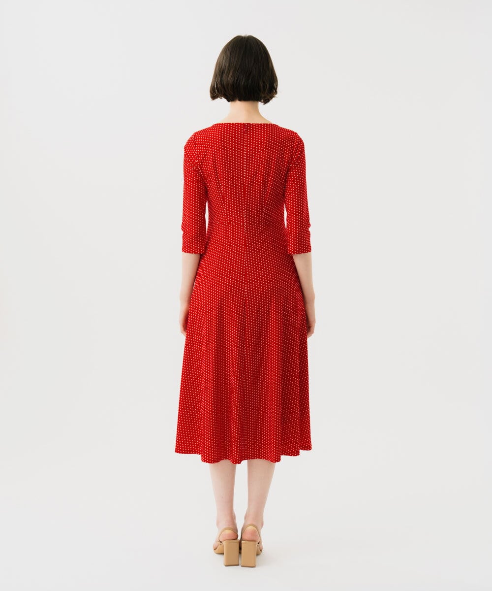 GBPGD01600 Sybilla(シビラ) ドットプリントジャージードレス レッド