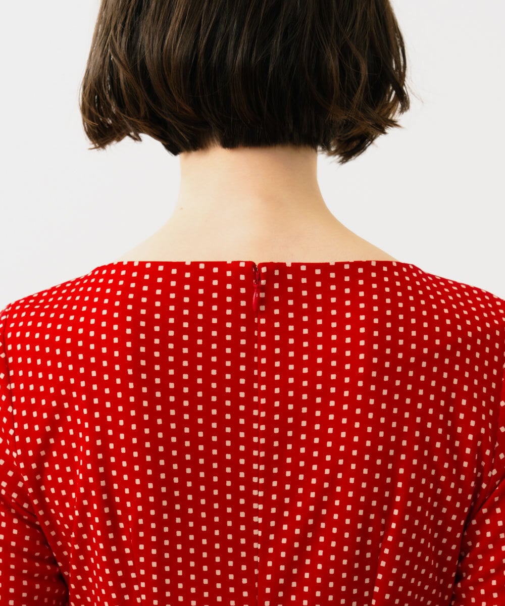 GBPGD01600 Sybilla(シビラ) ドットプリントジャージードレス レッド