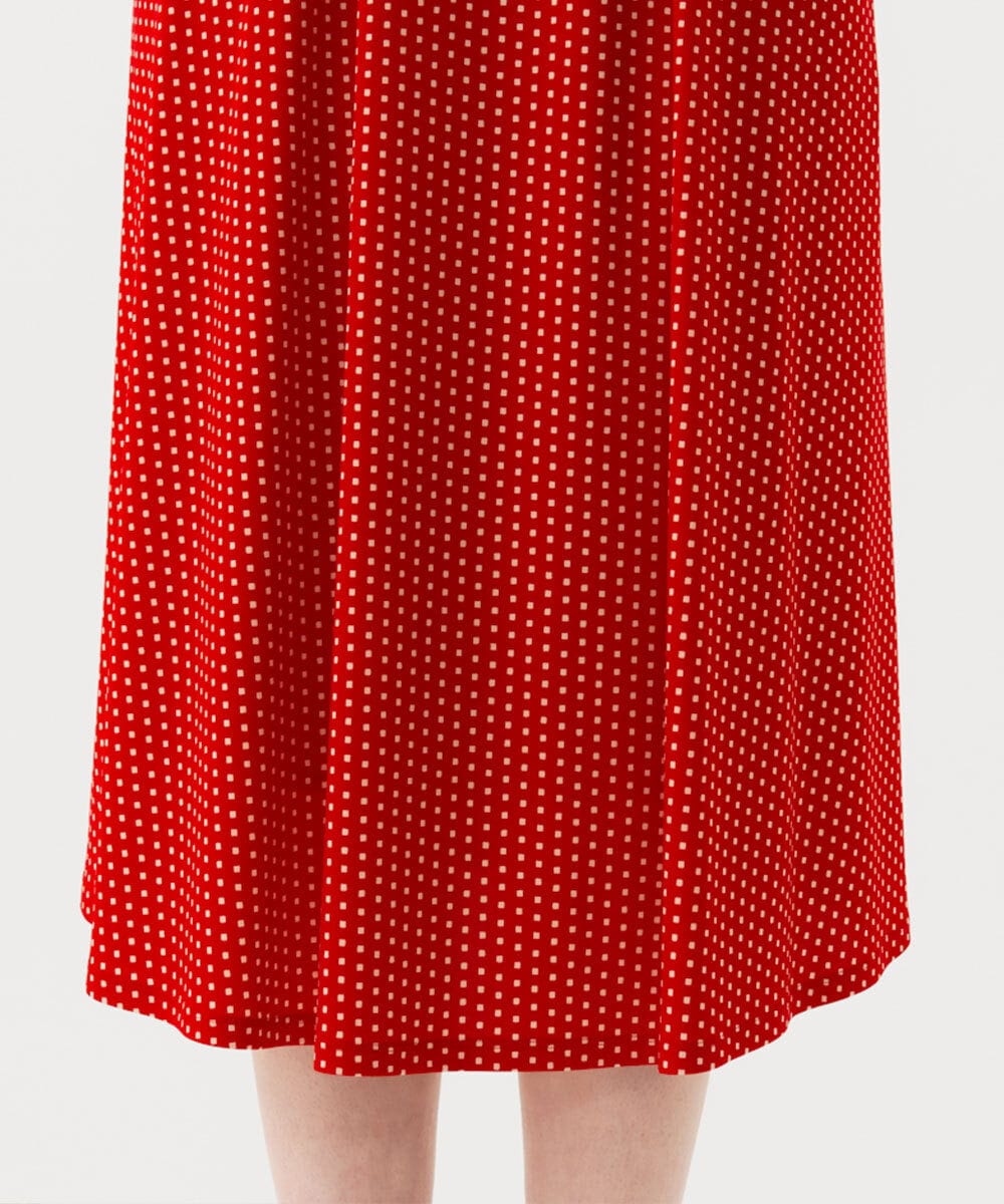 GBPGD01600 Sybilla(シビラ) ドットプリントジャージードレス レッド