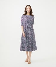 GBPGE41540 Sybilla(シビラ) チェックプリントジャージードレス ブルー系