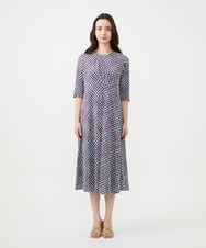 GBPGE41540 Sybilla(シビラ) チェックプリントジャージードレス ブルー系